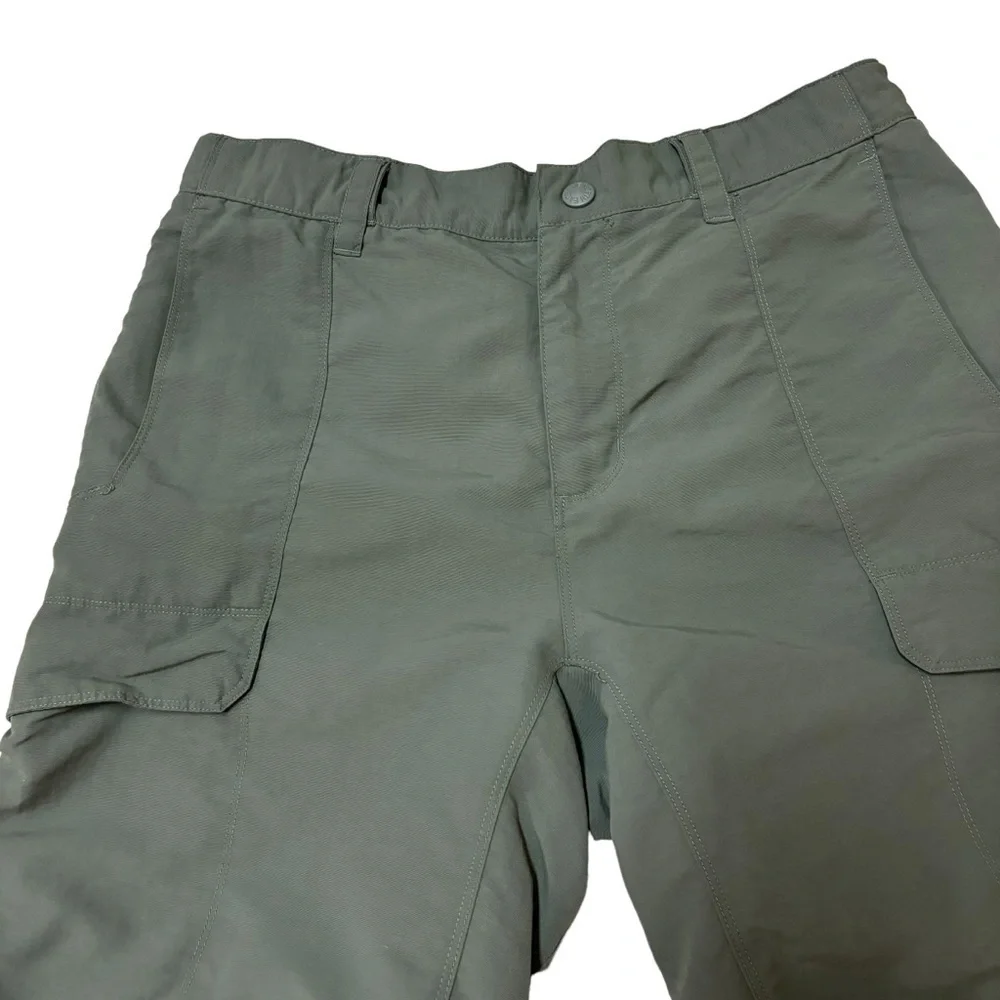 The North Face Men's M Medium Cargo Shorts Army Green Camping Hiking Outdoor